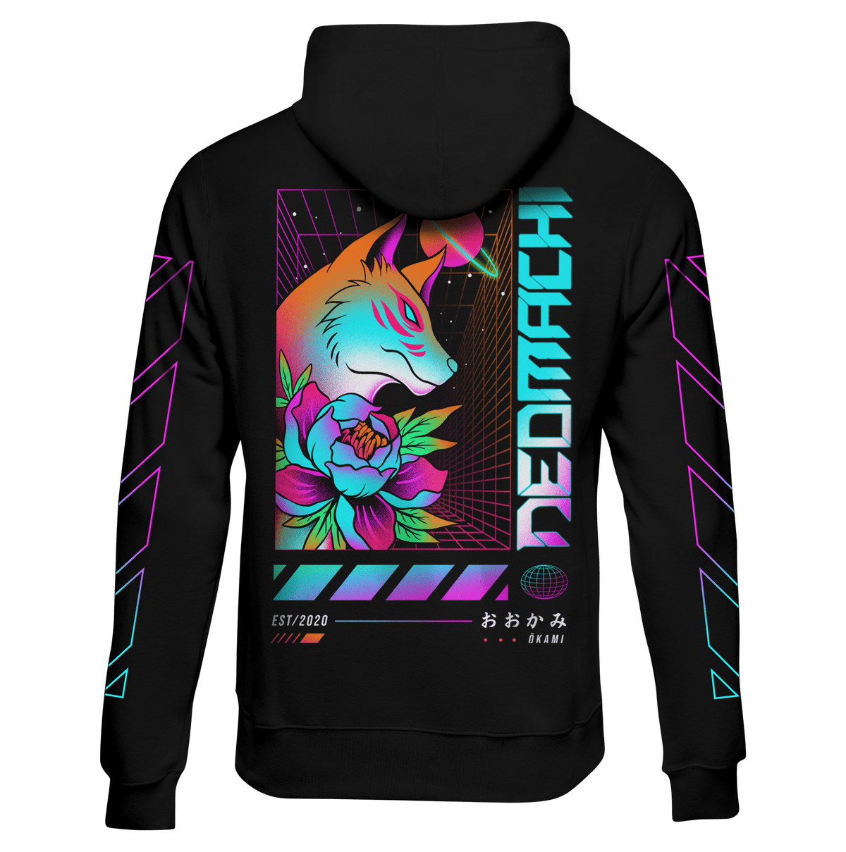 ŌKAMI: HOODIE - NEOMACHI - Cyberpunk - Techwear - Gaming