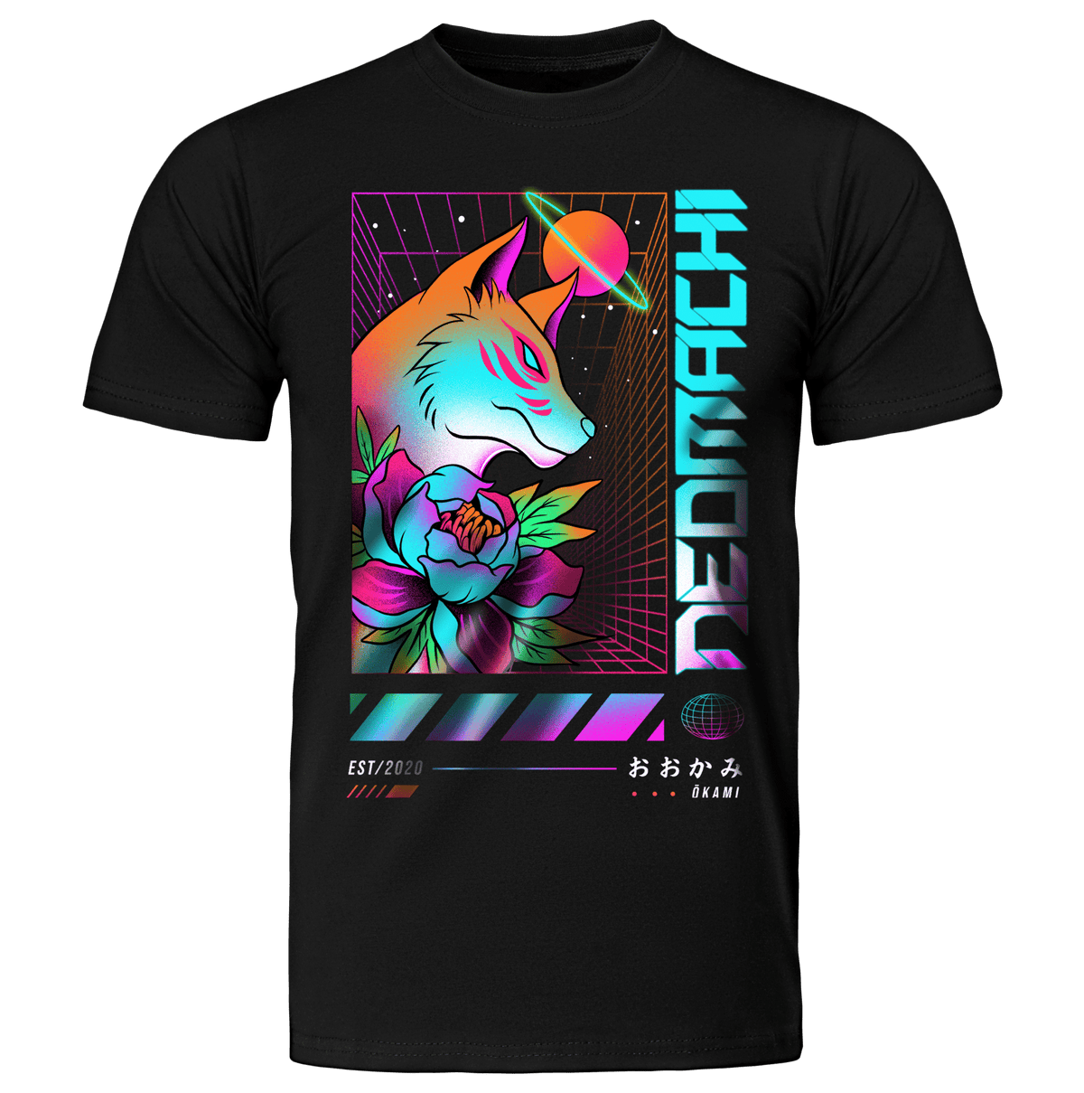 ŌKAMI: T - SHIRT - NEOMACHI - Cyberpunk - Techwear - Gaming