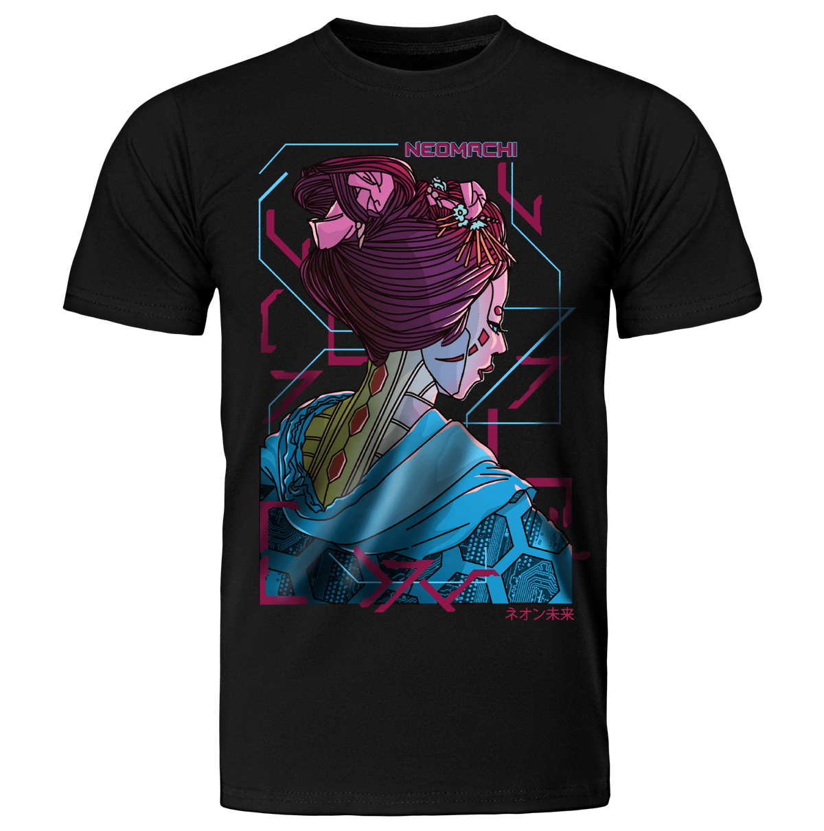 ROBO - MAIKO: T - SHIRT - NEOMACHI - Cyberpunk - Techwear - Gaming