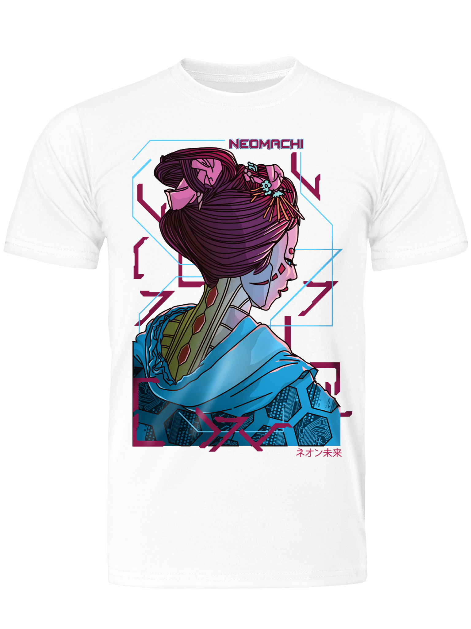 ROBO - MAIKO: T - SHIRT - NEOMACHI - Cyberpunk - Techwear - Gaming