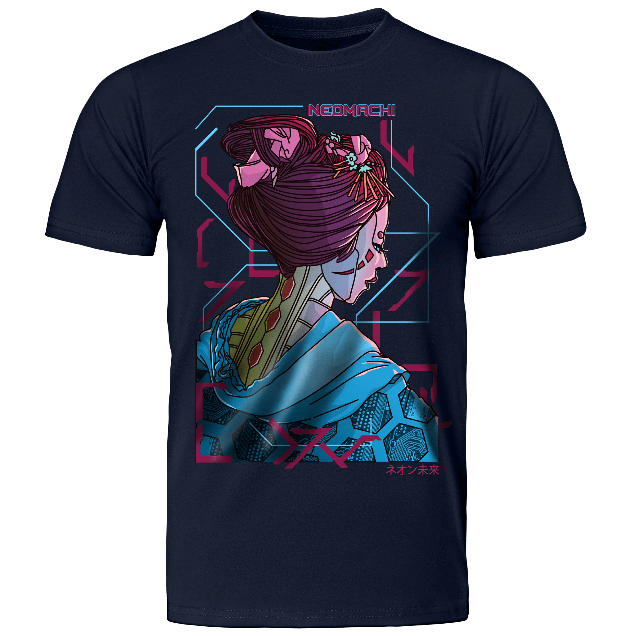 ROBO - MAIKO: T - SHIRT - NEOMACHI - Cyberpunk - Techwear - Gaming