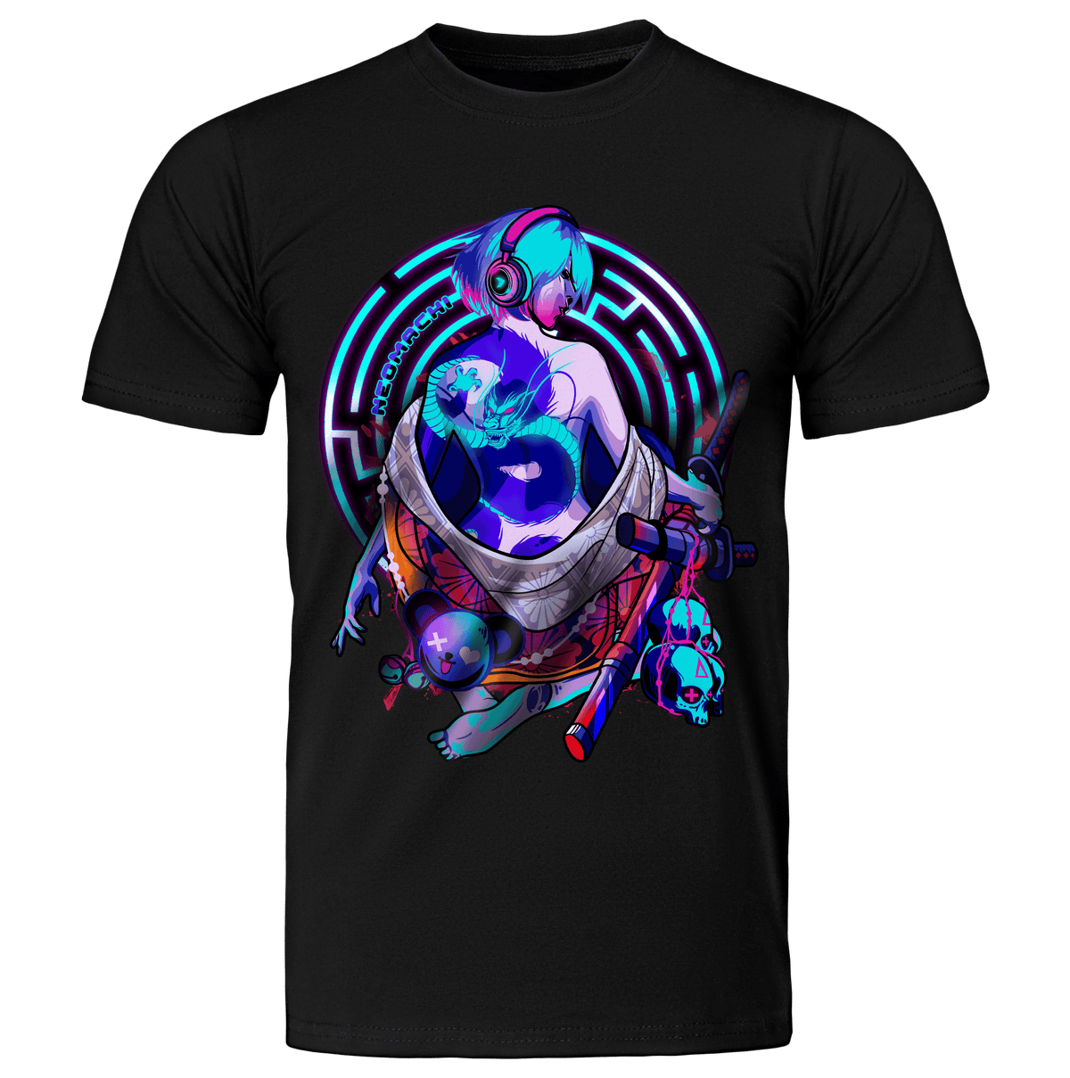 RYUTATU: T - SHIRT - NEOMACHI - Cyberpunk - Techwear - Gaming