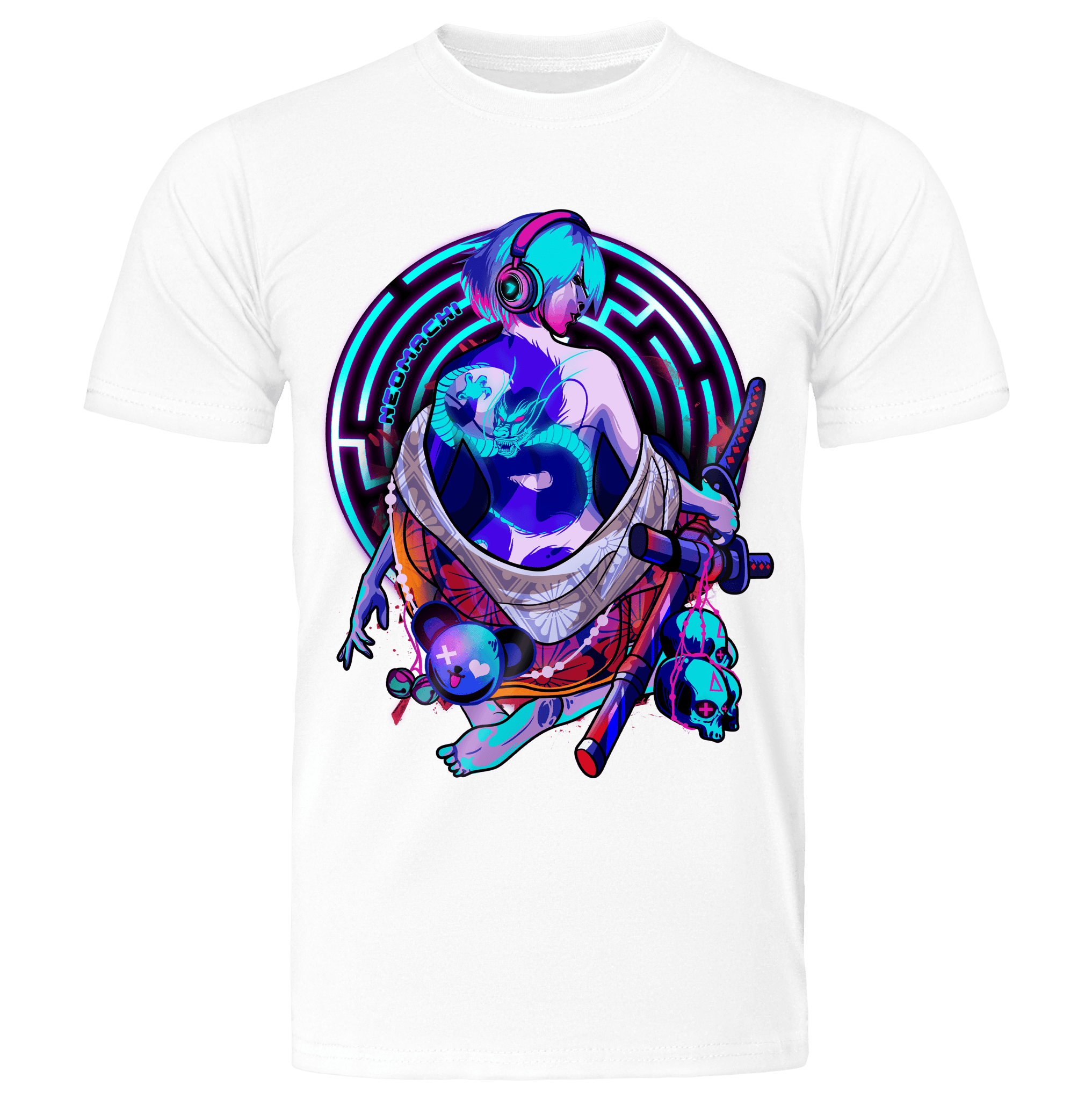 RYUTATU: T - SHIRT - NEOMACHI - Cyberpunk - Techwear - Gaming