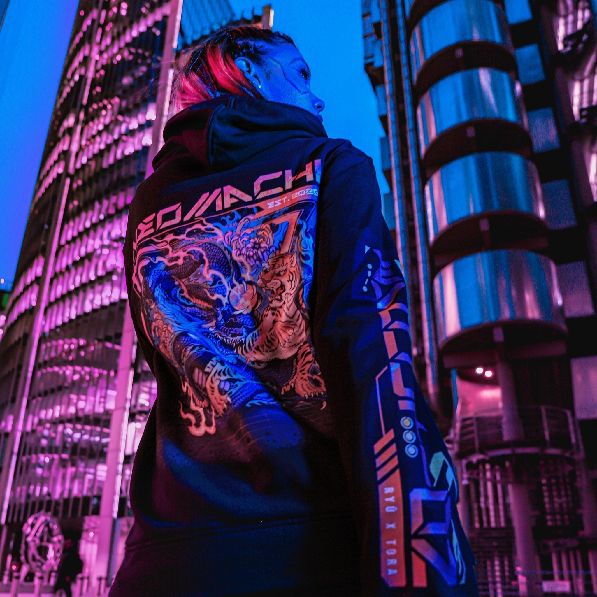 SENTŌ: HOODIE - NEOMACHI - Cyberpunk - Techwear - Gaming