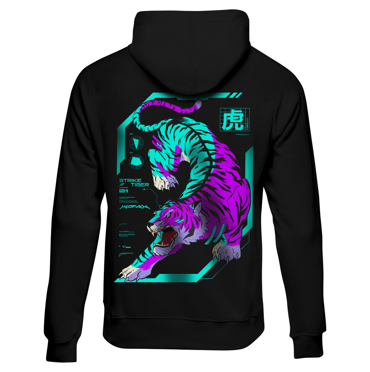 TORA tiger cyberpunk hoodie by NEOMACHI